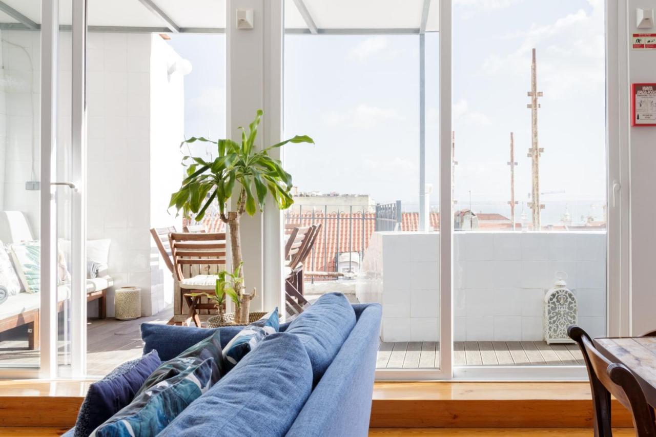 Amazing Rooftop Terrace With River And Historic City View 4 Bedrooms 4 Bathrooms Ac 19Th Century Building Chiado Lisboa Ngoại thất bức ảnh